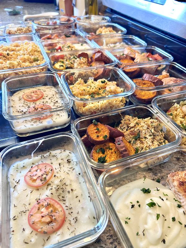 Meals in glass containers